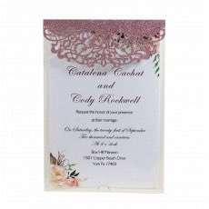 2020 Wedding Invitation Card Laser Cut Paper Glitter Invitation